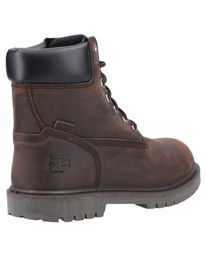 Brown ccoloured Timberland Pro Iconic Safety Toe Work Boots on White Background
