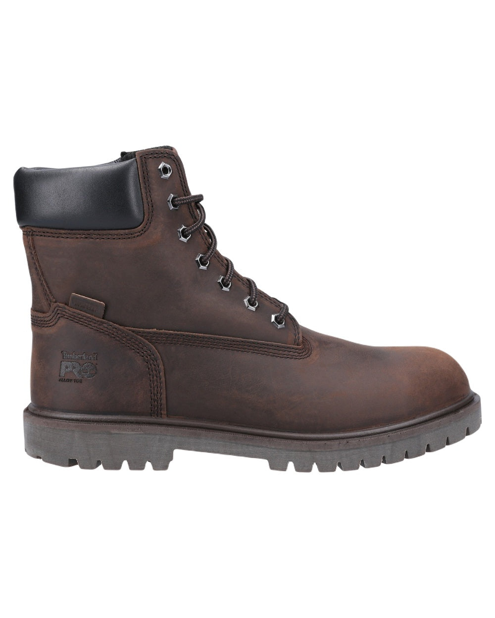 Brown ccoloured Timberland Pro Iconic Safety Toe Work Boots on White Background

