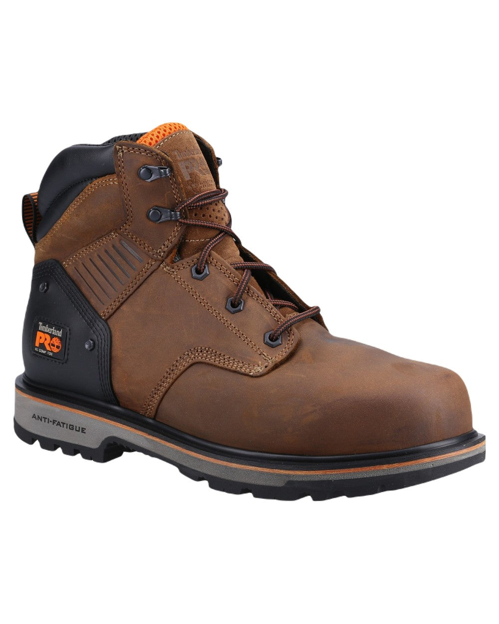 Brown Coloured Timberland Pro Mens Ballast Safety Boots 2.0 on White Background
