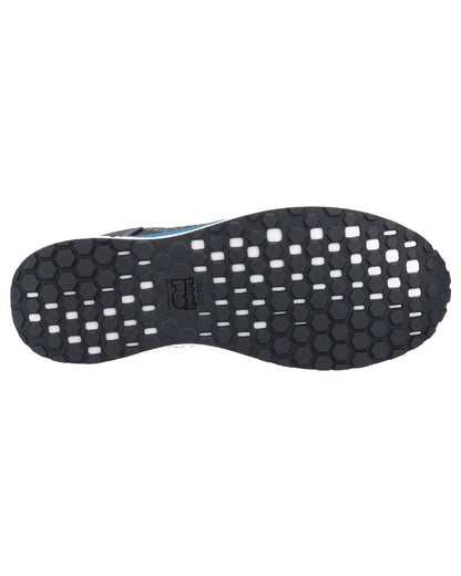 Black Blue Coloured Timberland Pro Mens Reaxion Composite Safety Trainers 2.0 on White Background

