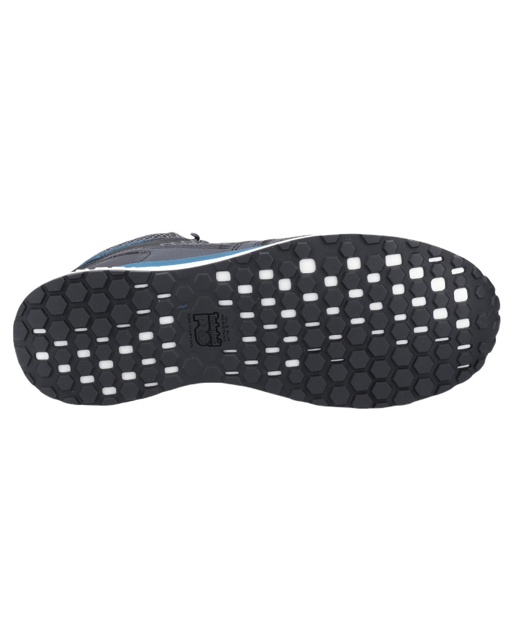 Black Blue Coloured Timberland Pro Mens Reaxion Mid Composite Safety Boots 2.0 on White Background
