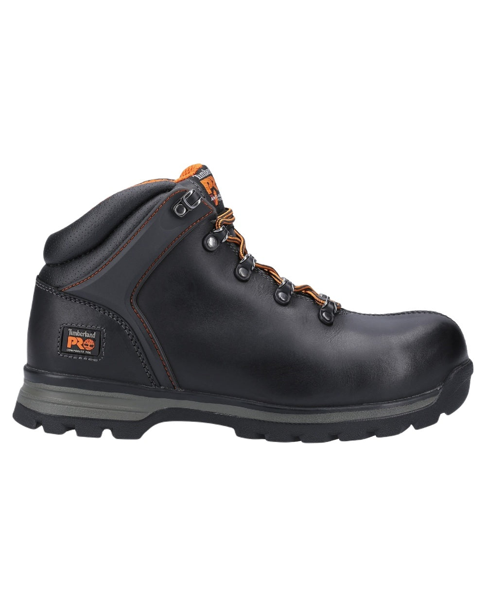 Black Coloured Timberland Pro Mens Splitrock XT Composite Toe Work Boots 2.0 on White Background
