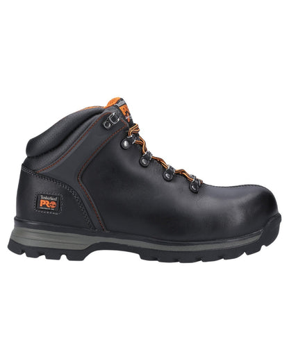 Black Coloured Timberland Pro Mens Splitrock XT Composite Toe Work Boots 2.0 on White Background
