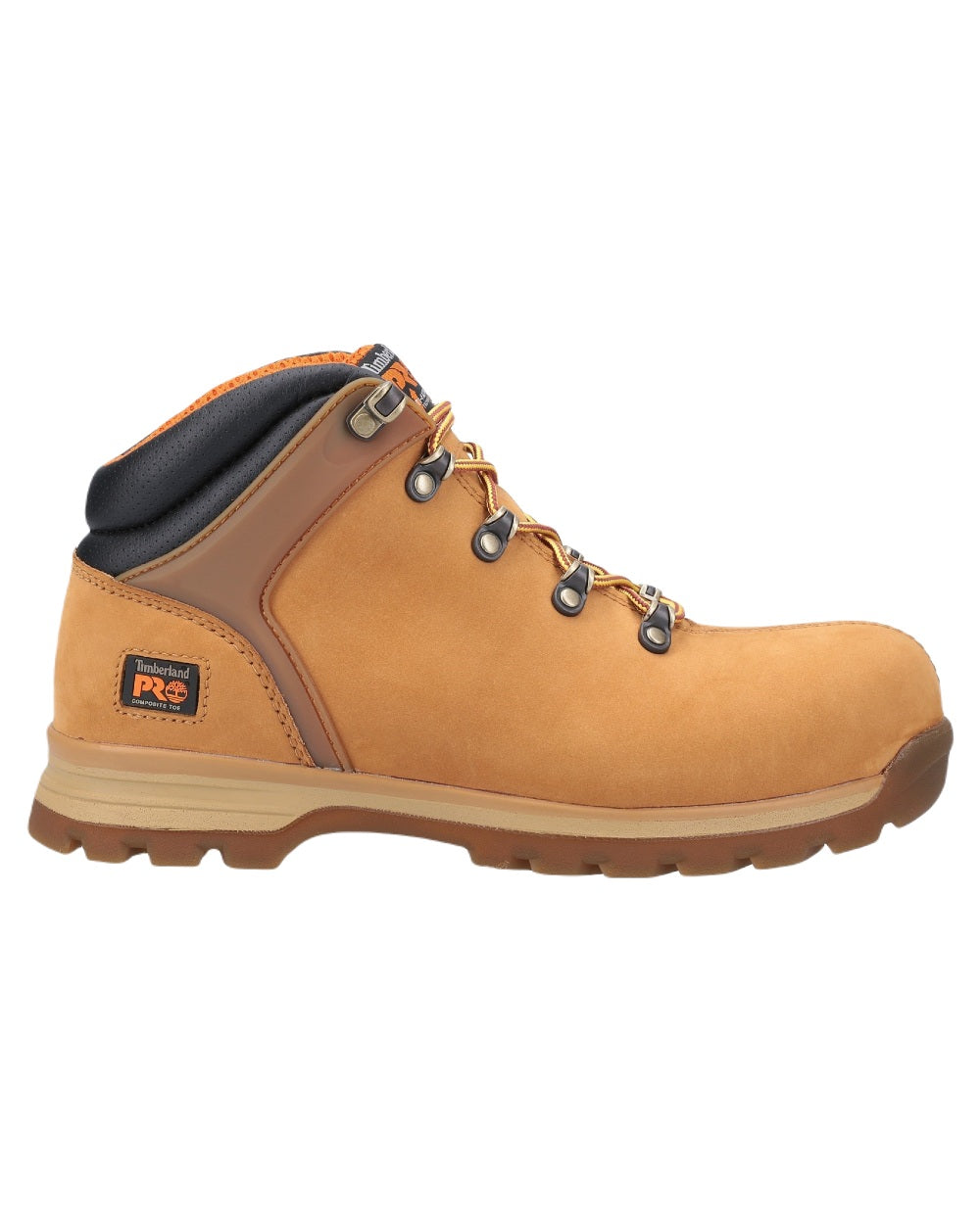 Wheat Coloured Timberland Pro Mens Splitrock XT Composite Toe Work Boots 2.0 on White Background
