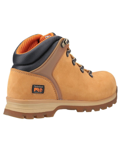 Wheat Coloured Timberland Pro Mens Splitrock XT Composite Toe Work Boots 2.0 on White Background

