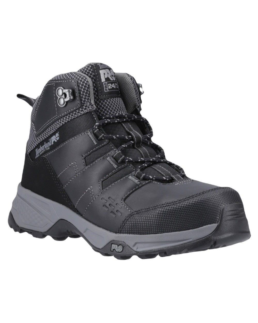 Black Coloured Timberland Pro Mens Switchback LT Safety Boots on White Background
