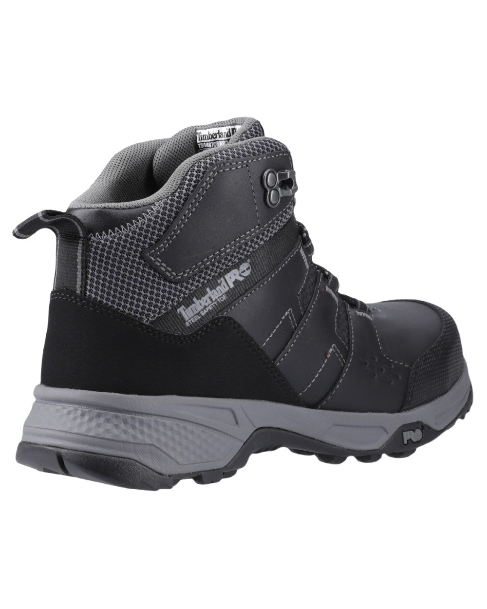 Black Coloured Timberland Pro Mens Switchback LT Safety Boots on White Background
