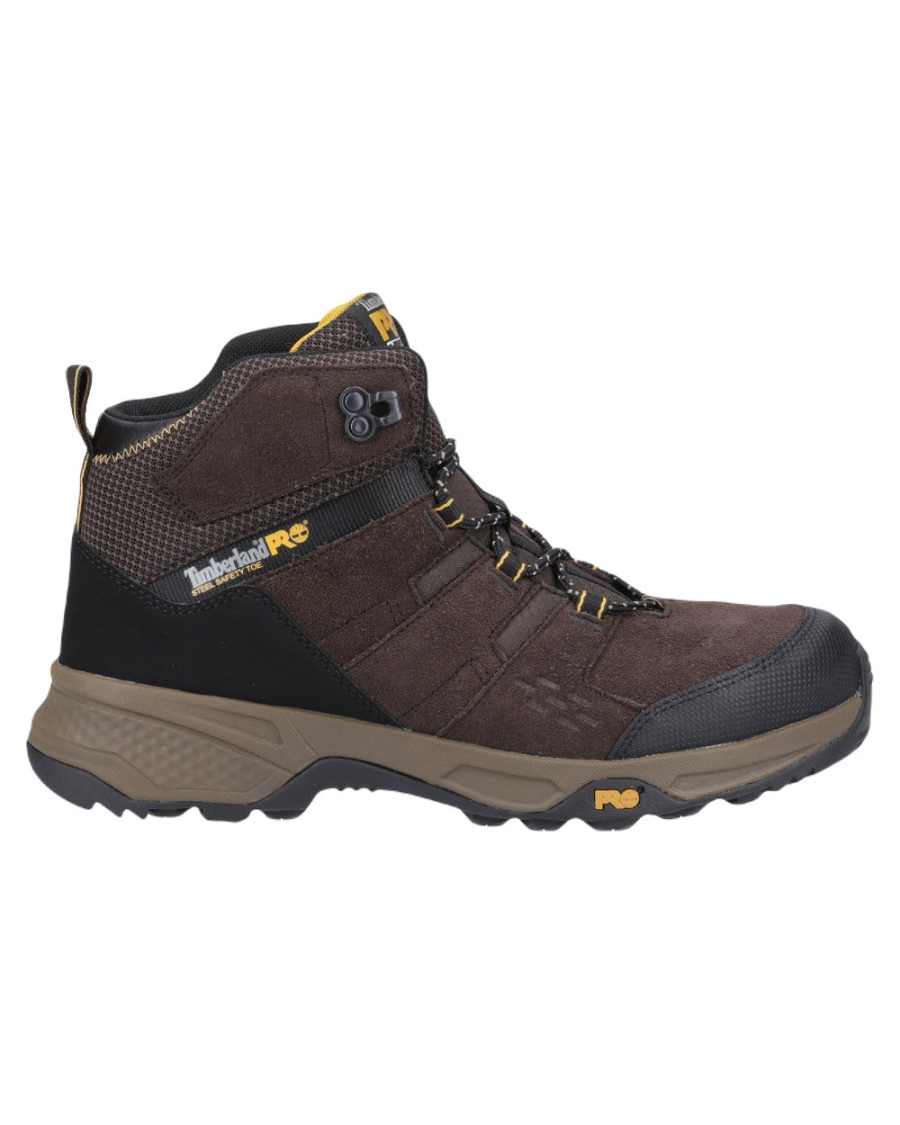 Dark Brown Coloured Timberland Pro Mens Switchback Safety Boot 2.0 on White Background
