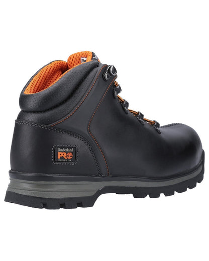 Black coloured Timberland Pro Splitrock XT Composite Safety Toe Work Boots on white background 