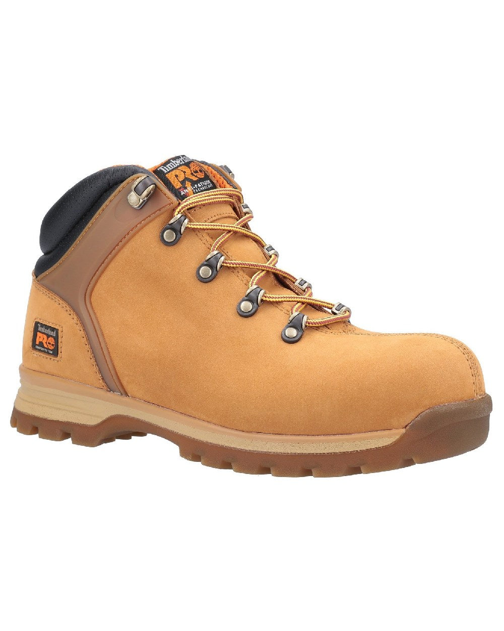Wheat coloured Timberland Pro Splitrock XT Composite Safety Toe Work Boots on white background 