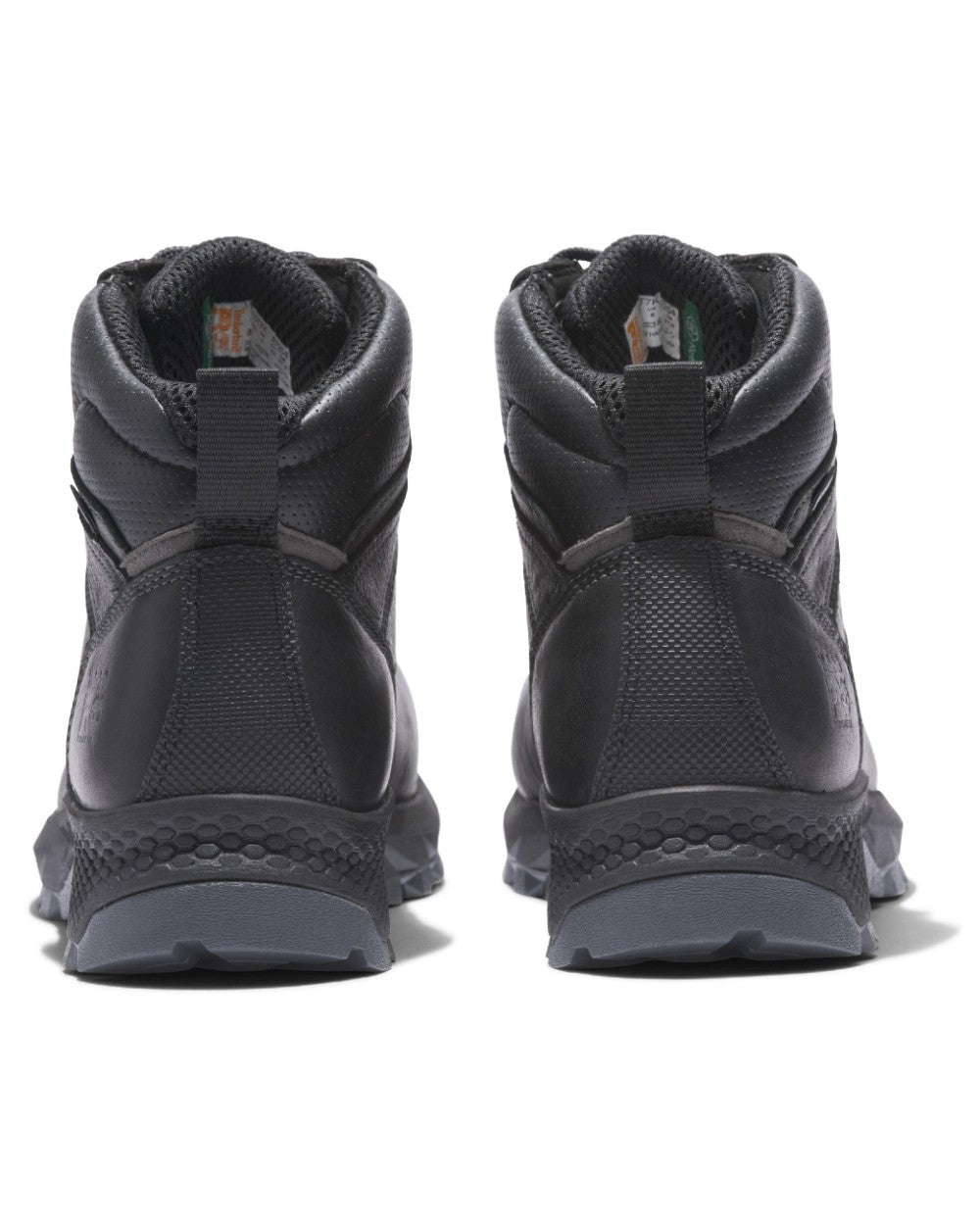 Black coloured Timberland Pro Titan 6inch Safety Boots on white background 