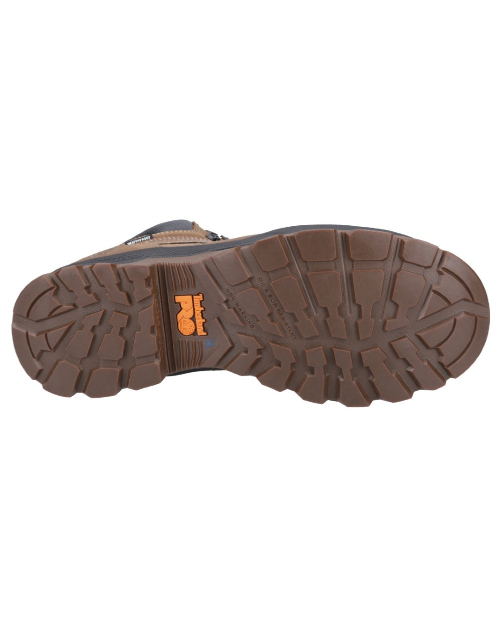 Brown coloured Timberland Pro Titan 6inch Safety Boots on white background 