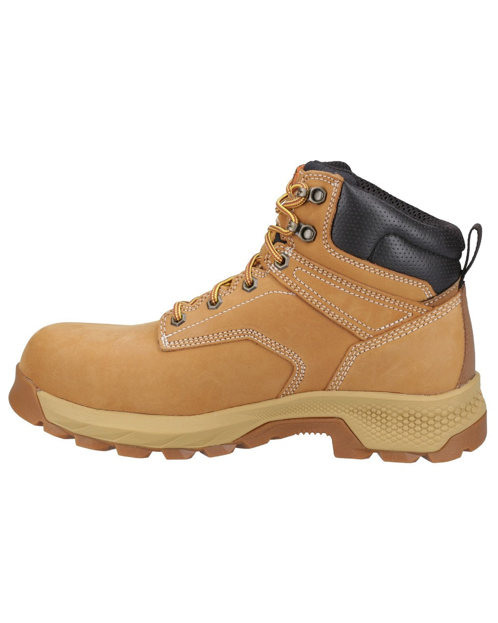 Wheat coloured Timberland Pro Titan 6inch Safety Boots on white background 