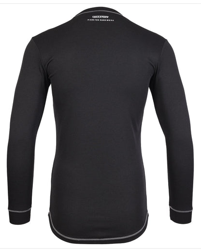 Black Coloured TuffStuff Basewear Long Sleeve T-Shirt On A White Background