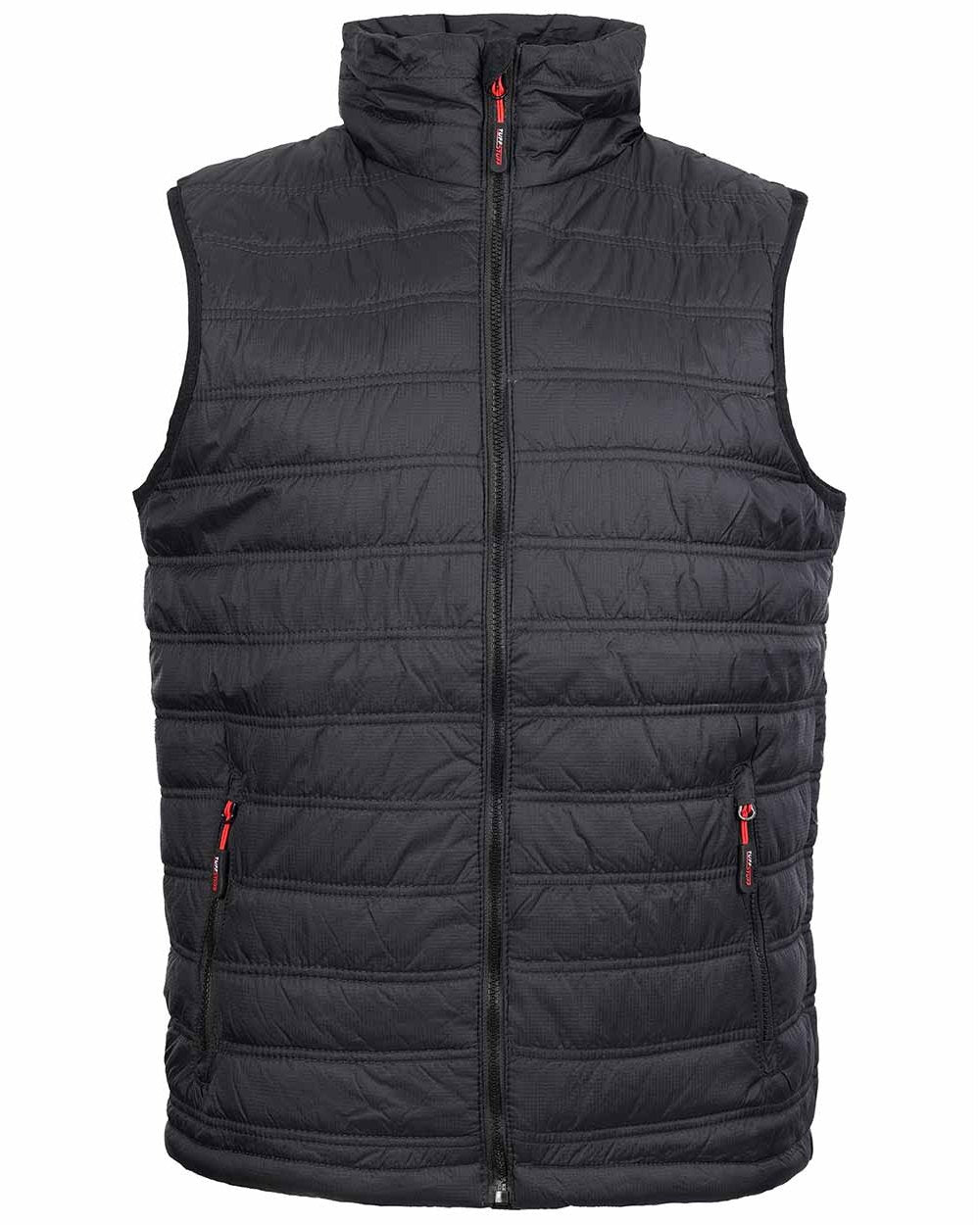 Black Coloured TuffStuff Elite Bodywarmer On A White Background