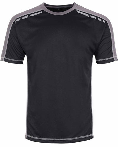 Black Coloured TuffStuff Elite T-Shirt On A White Background #colour_black