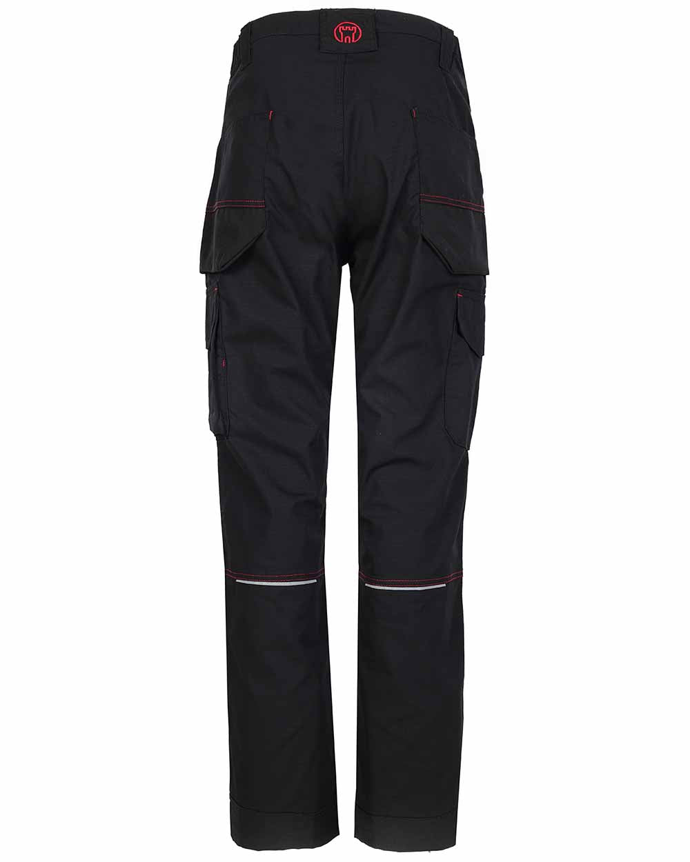 Black Coloured TuffStuff Elite Work Trousers On A White Background 