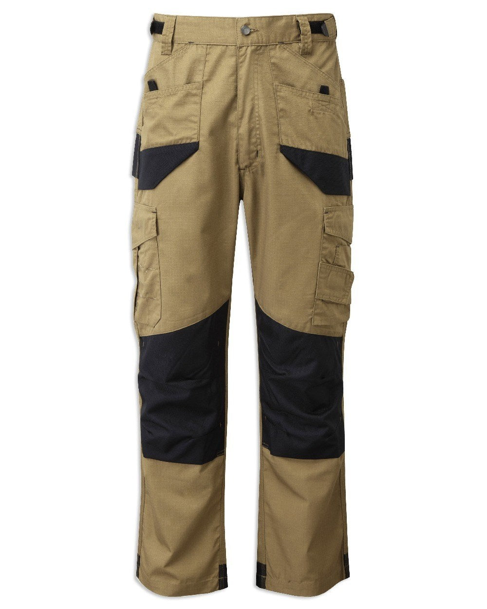 Sand Coloured TuffStuff Elite Work Trousers On A White Background 