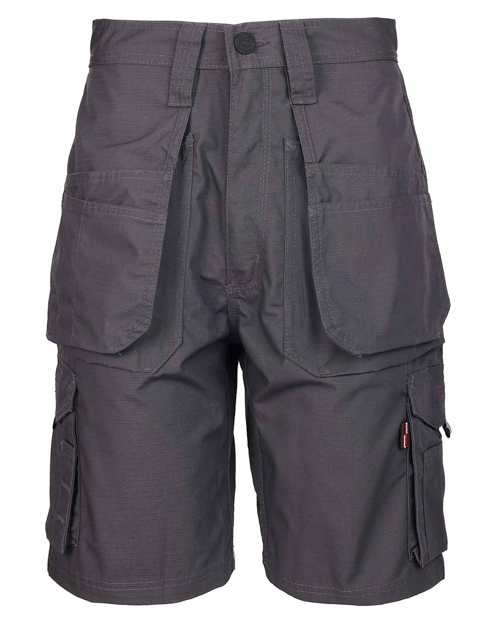Grey Coloured TuffStuff Enduro Work Shorts On A White Background