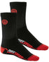 Black Red Coloured TuffStuff Extreme Socks On A White Background