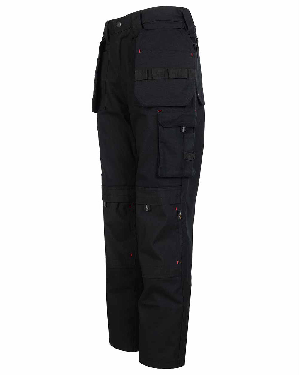 Black Coloured TuffStuff Extreme Work Trousers On A White Background 