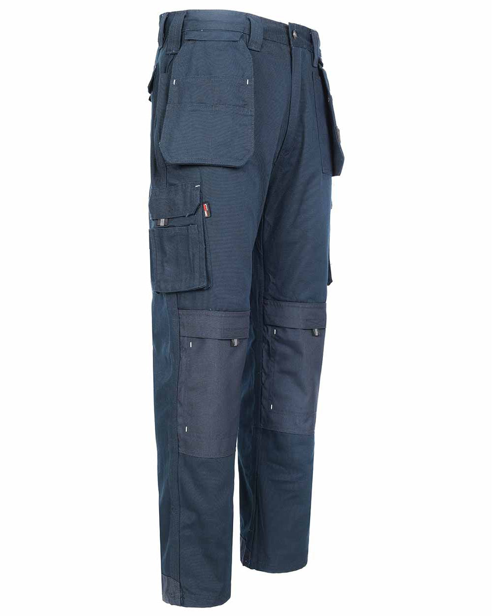 Navy Blue Coloured TuffStuff Extreme Work Trousers On A White Background 