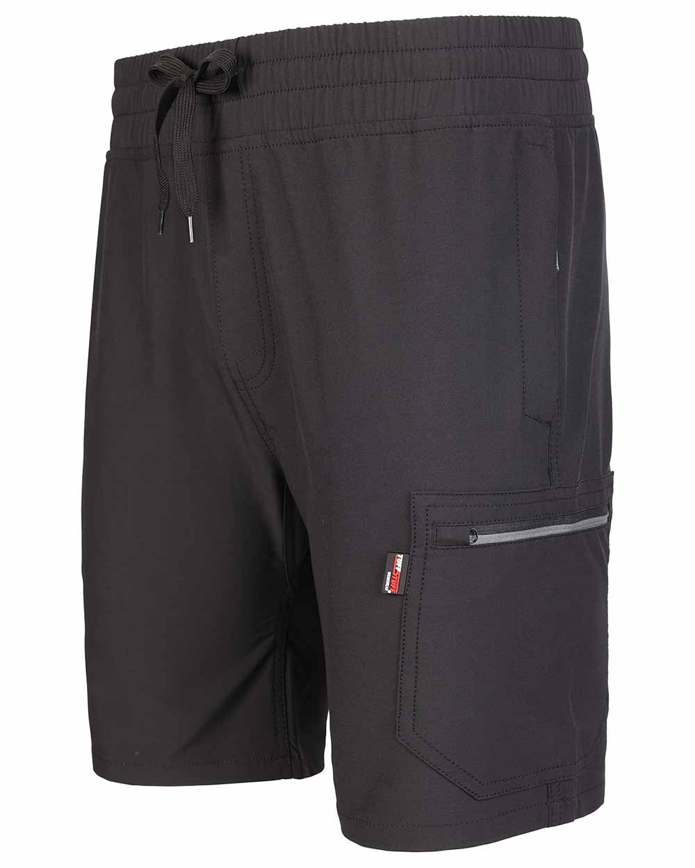 Black Coloured TuffStuff Hyperflex Shorts On A White Background