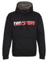 Black coloured TuffStuff Logo Hoodie on White background 