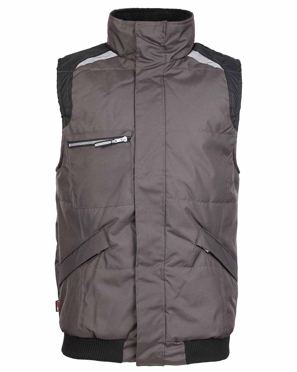 Grey Coloured TuffStuff Pro Work Bodywarmer On A White Background 