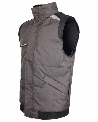 Grey Coloured TuffStuff Pro Work Bodywarmer On A White Background 