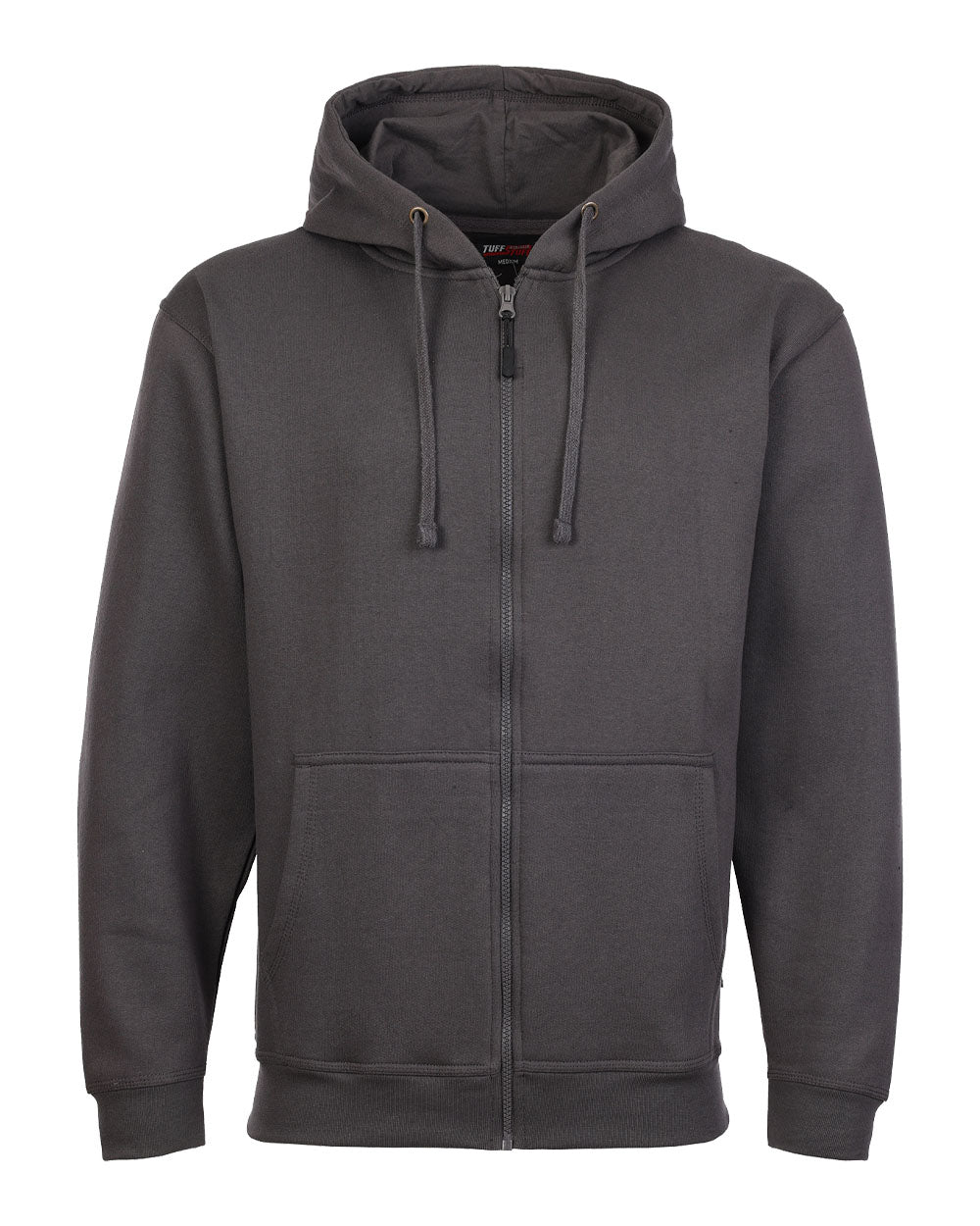 Grey coloured TuffStuff Pro Work Hoodie on White background