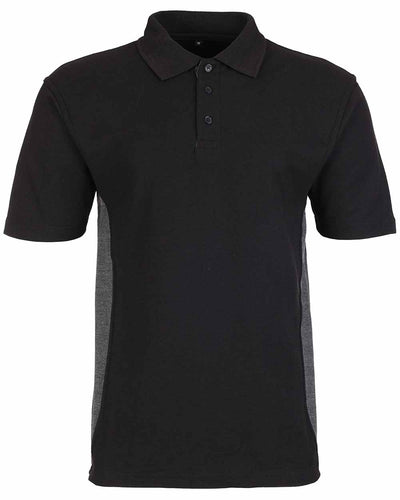 Black Coloured TuffStuff Pro Work Polo Shirt On A White Background #colour_black