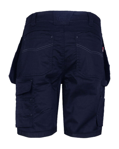 Navy coloured TuffStuff Proflex Work Shorts on White Background 