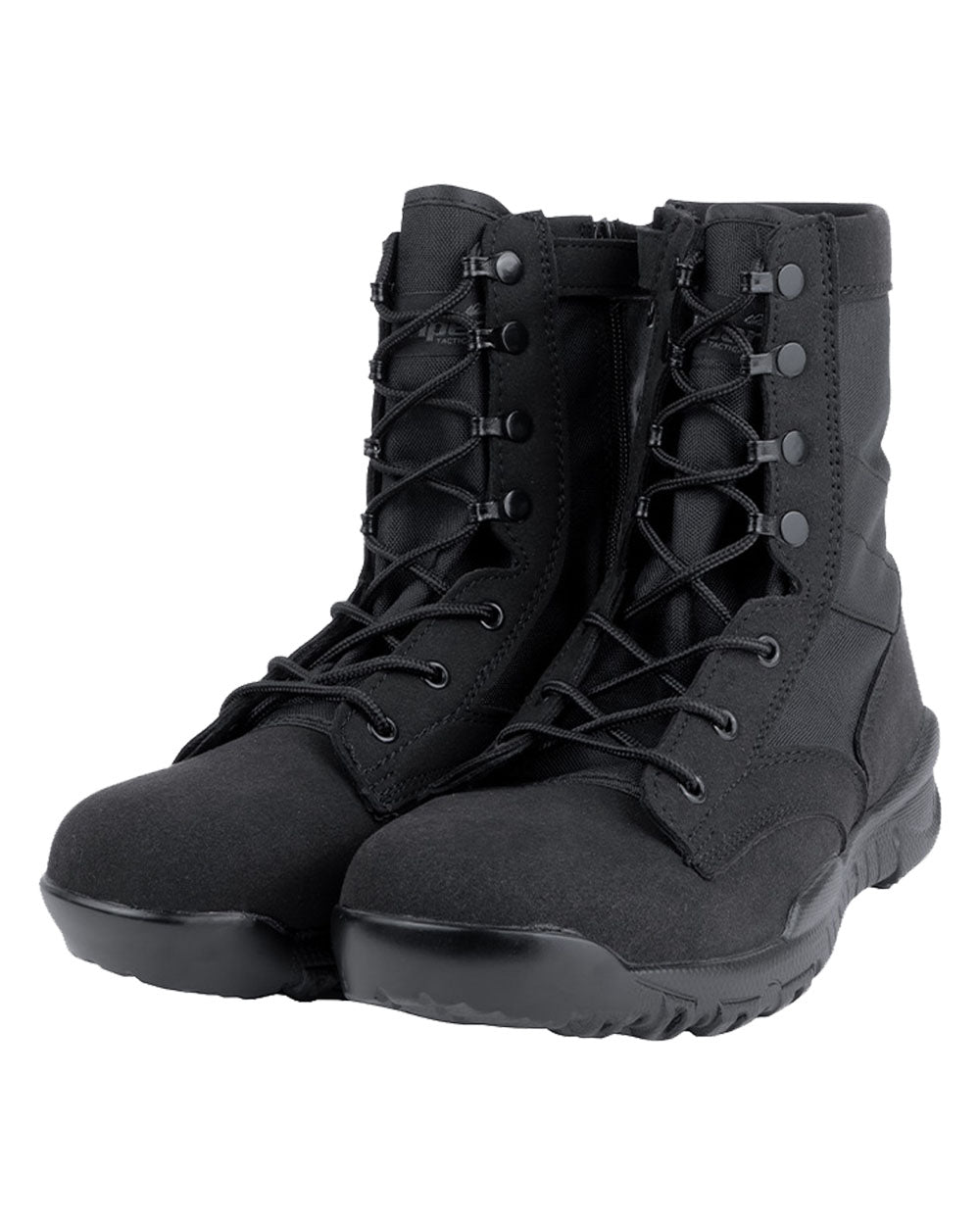 Black Coloured Viper Sneaker Boots on white background 