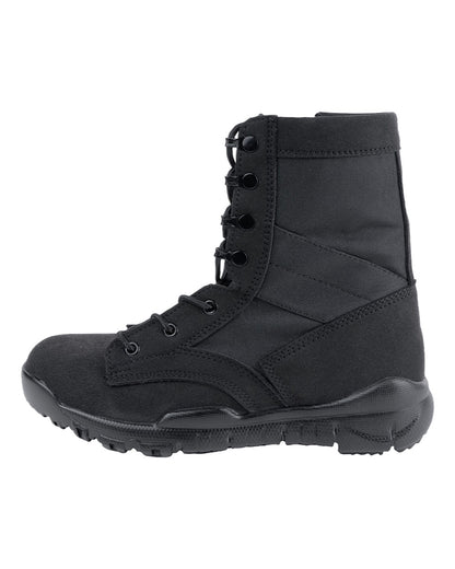 Black Coloured Viper Sneaker Boots on white background 