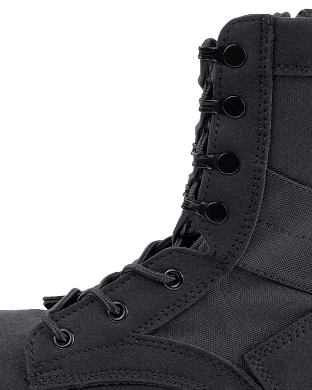 Black Coloured Viper Sneaker Boots on white background 