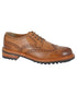 Woodland Leather Brogue Gibson Shoes On A White Background