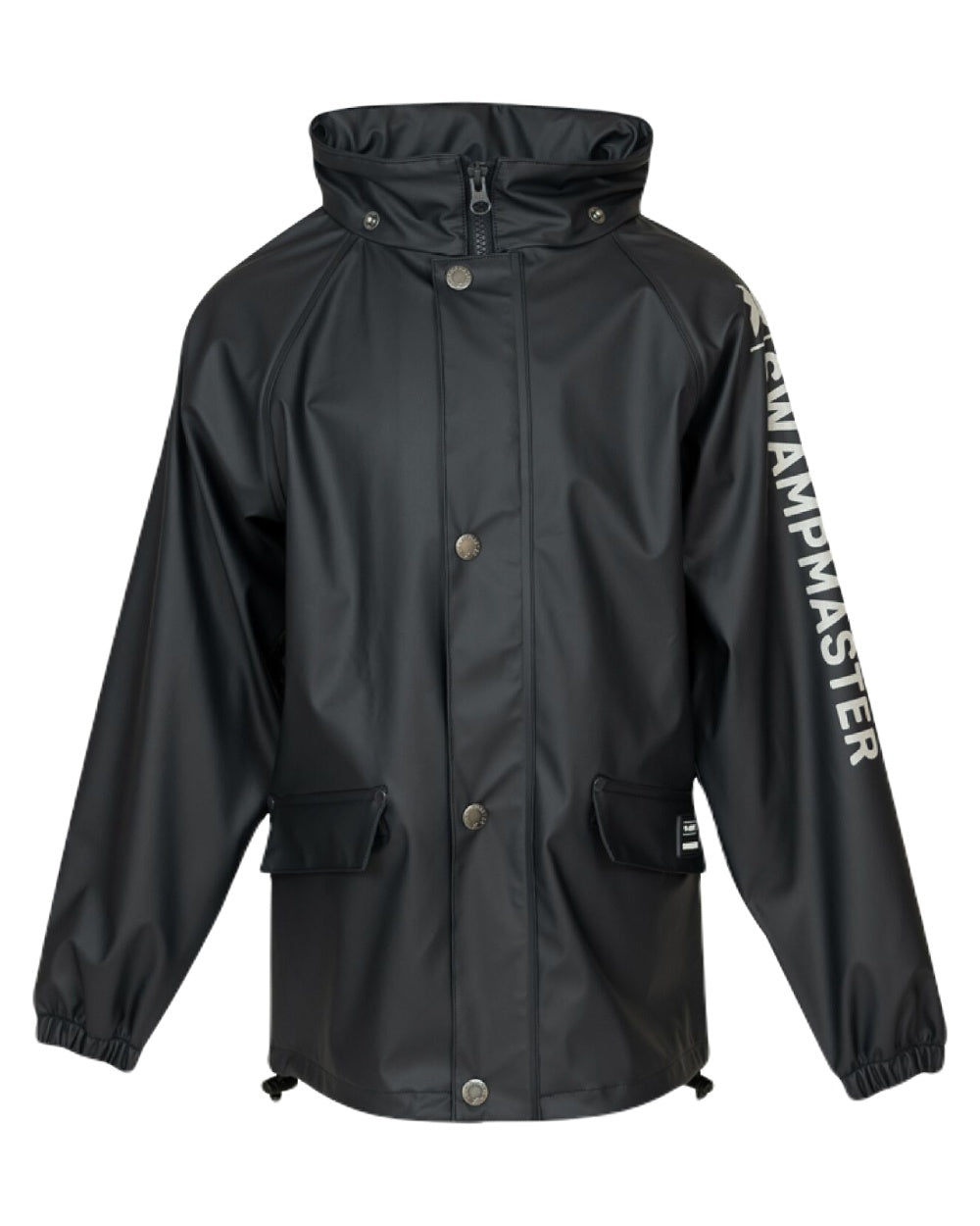 Navy Coloured Xpert Childrens Swampmaster Stormgear Waterproof Jacket on White Background
