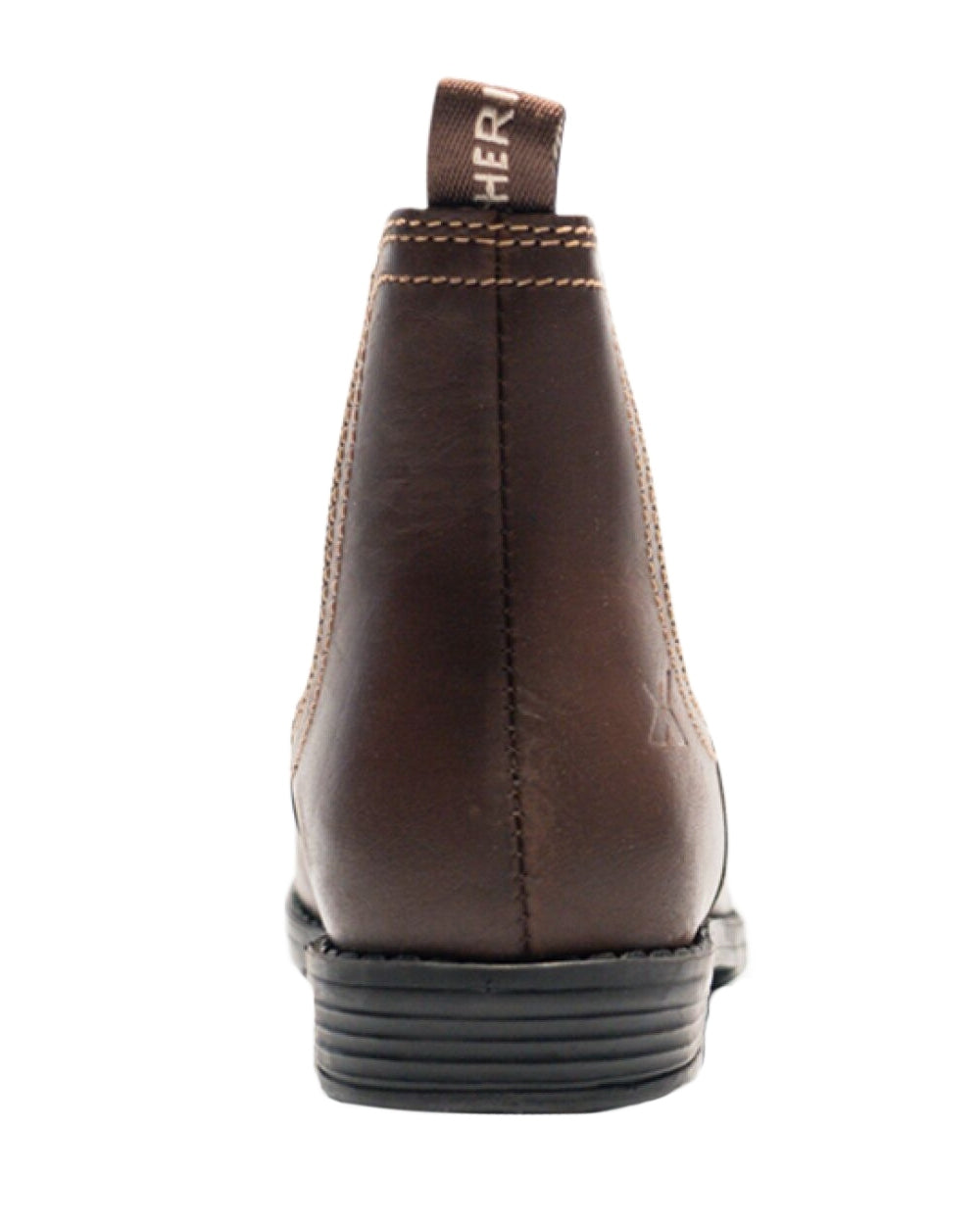 Rustic Brown Coloured Xpert Children Heritage Farrier Chelsea Boots on White Background
