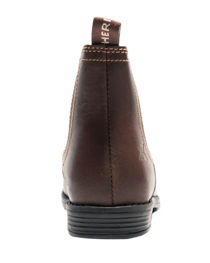 Rustic Brown Coloured Xpert Children Heritage Farrier Chelsea Boots on White Background
