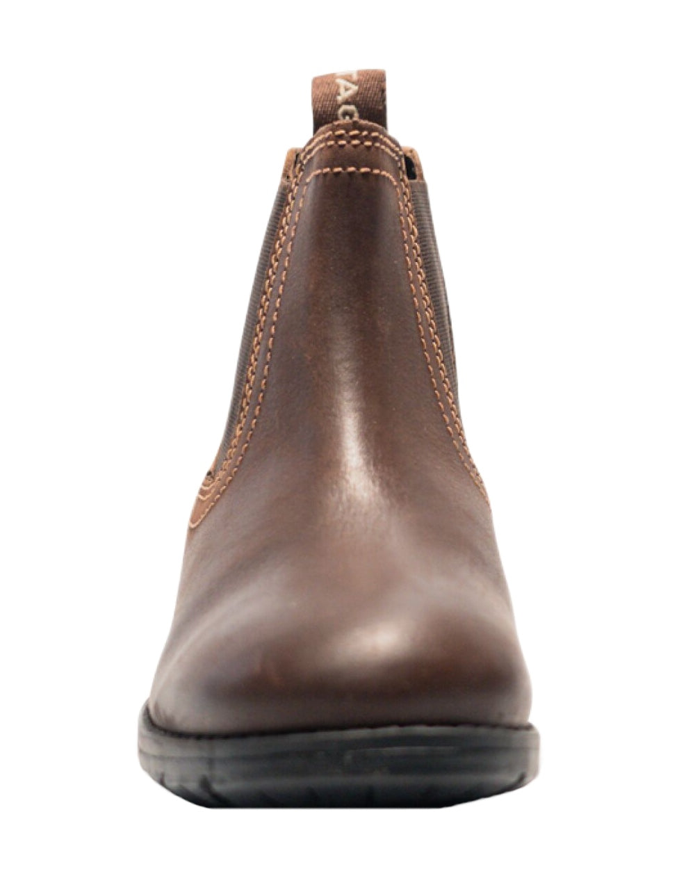 Rustic Brown Coloured Xpert Children Heritage Farrier Chelsea Boots on White Background
