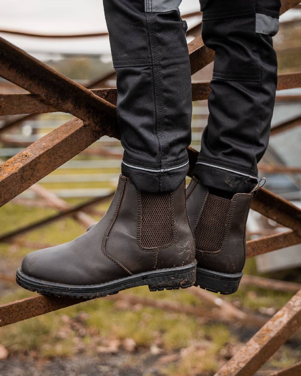 Dark Brown Coloured Xpert Childrens Heritage Wrangler Dealer Boots on White Background
