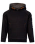 Black Coloured Xpert Childrens Pro Pullover Hoodie on White Background
