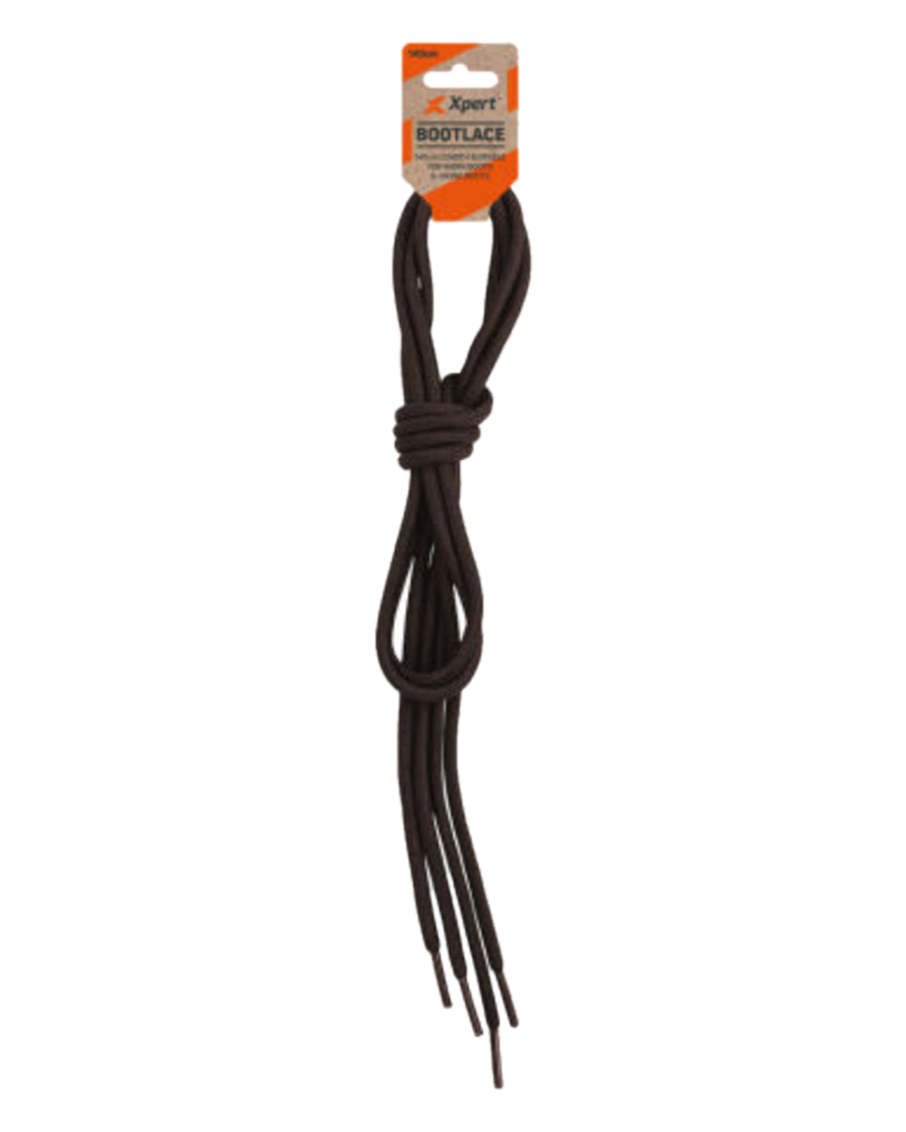 Brown Coloured Xpert Hard Wearing Boot Laces on White Background
