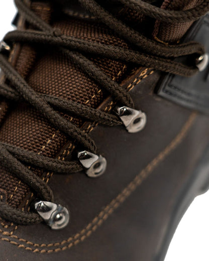 Brown Coloured Xpert Hard Wearing Boot Laces on White Background
