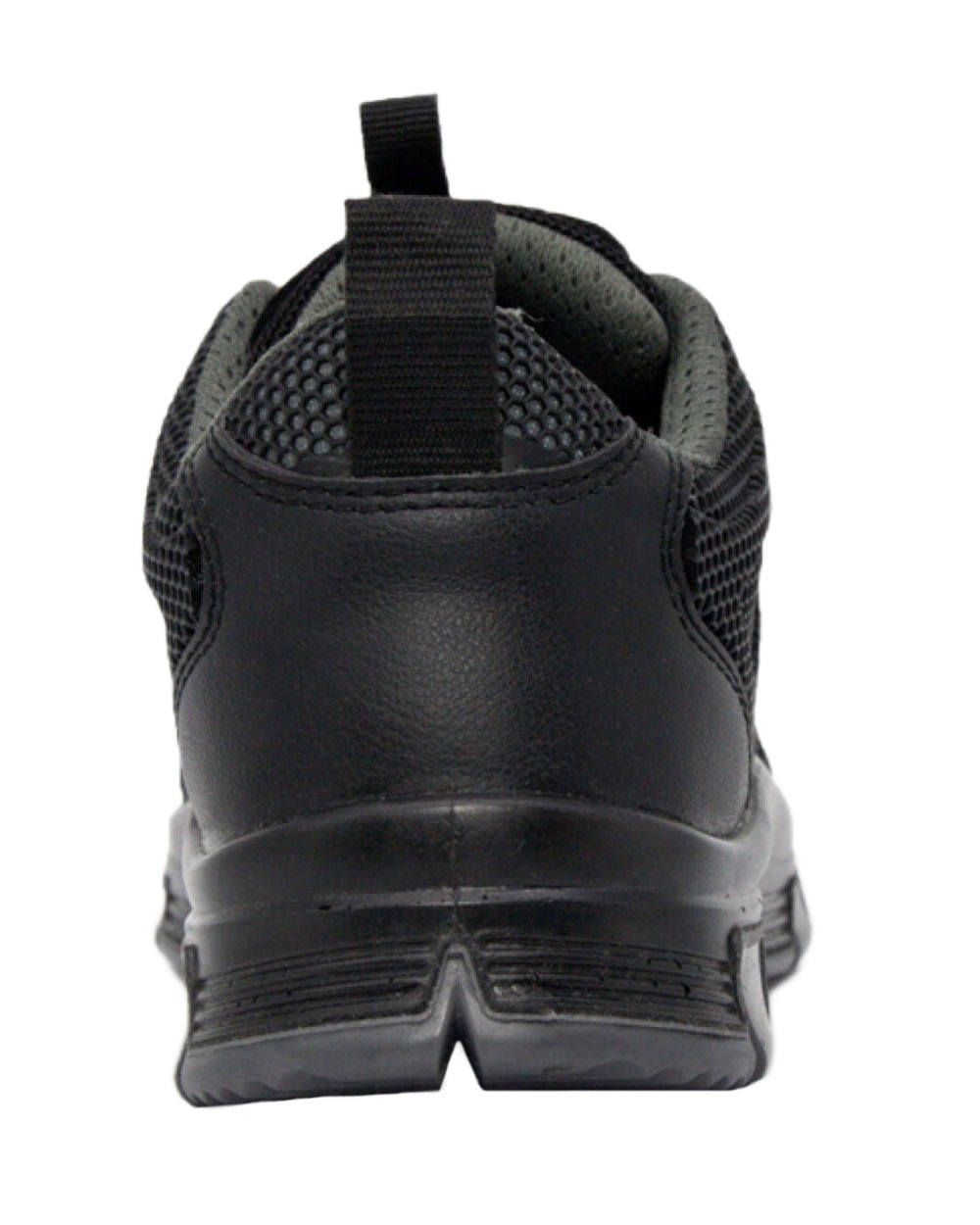 Black Grey Coloured Xpert Mens Charge S3L Safety Trainers on White 
Background
