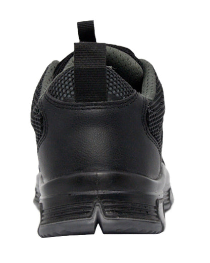 Black Grey Coloured Xpert Mens Charge S3L Safety Trainers on White 
Background
