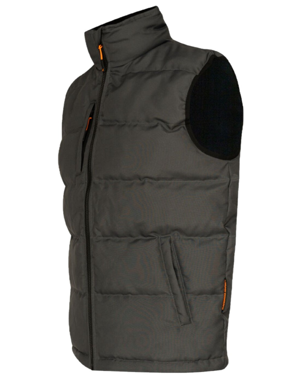 Grey Coloured Xpert Mens Core Padded Work Bodywarmer on White Background
