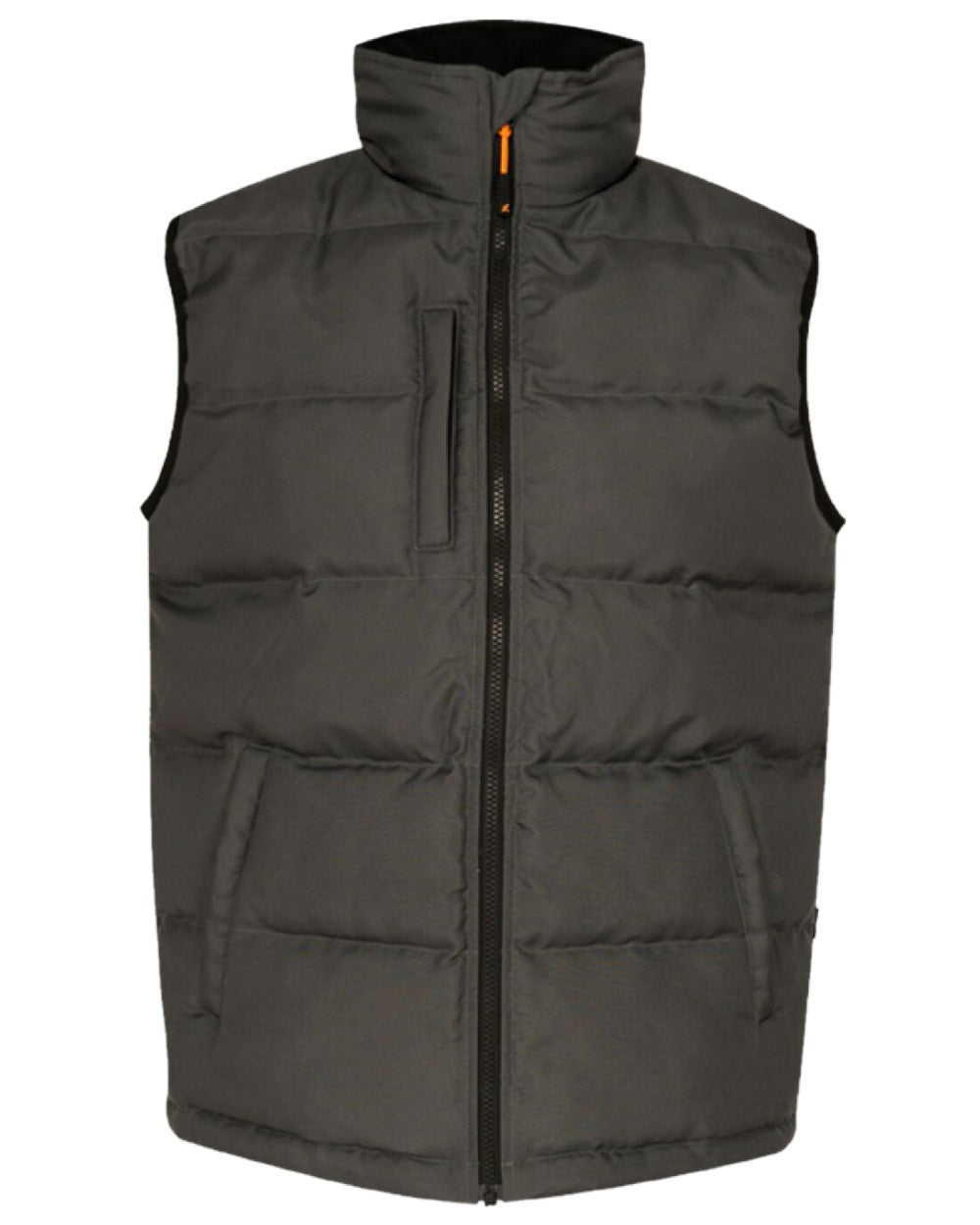 Grey Coloured Xpert Mens Core Padded Work Bodywarmer on White Background
