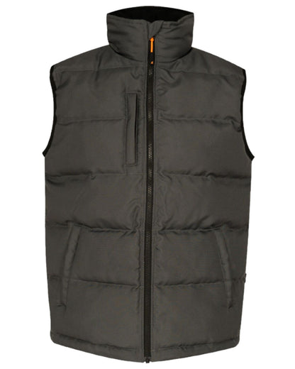 Grey Coloured Xpert Mens Core Padded Work Bodywarmer on White Background
